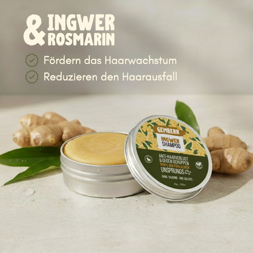 Anti-Schuppen & Anti-Haarausfall-Shampoo mit Ingwer